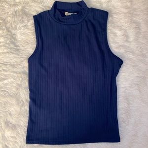 Olivia Rae Blue Mock Neck Tee Shirt